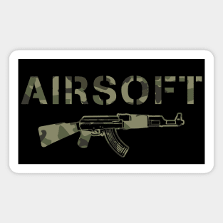 AIRSOFT PLAYER CAMOUFLAGE GUN Magnet